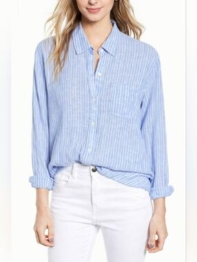 Rails Charli Lightweight Blue Stripe Button Down XXL